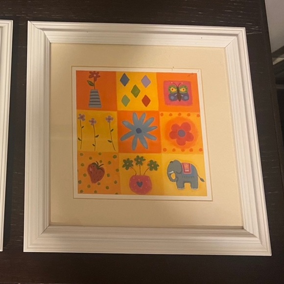 Art and Design 12x12 White Modern Frames and Art Print Butterflies and Blooms - Picture 5 of 7